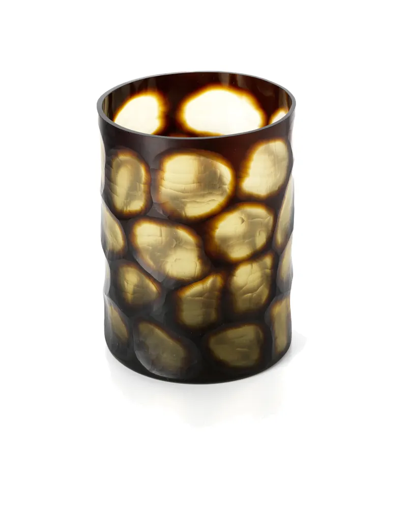 The Vague Dorée Vase aus Glas von Bazar Bizar, Größe L, Honig, Ansicht 2