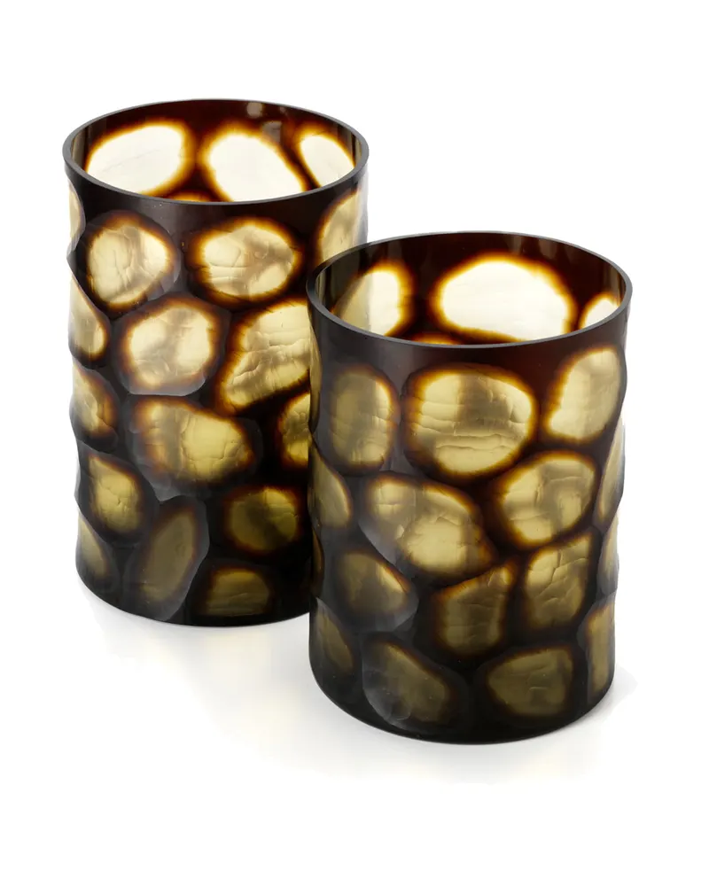 The Vague Dorée Vase aus Glas von Bazar Bizar, Größe L, Honig, Ansicht 4
