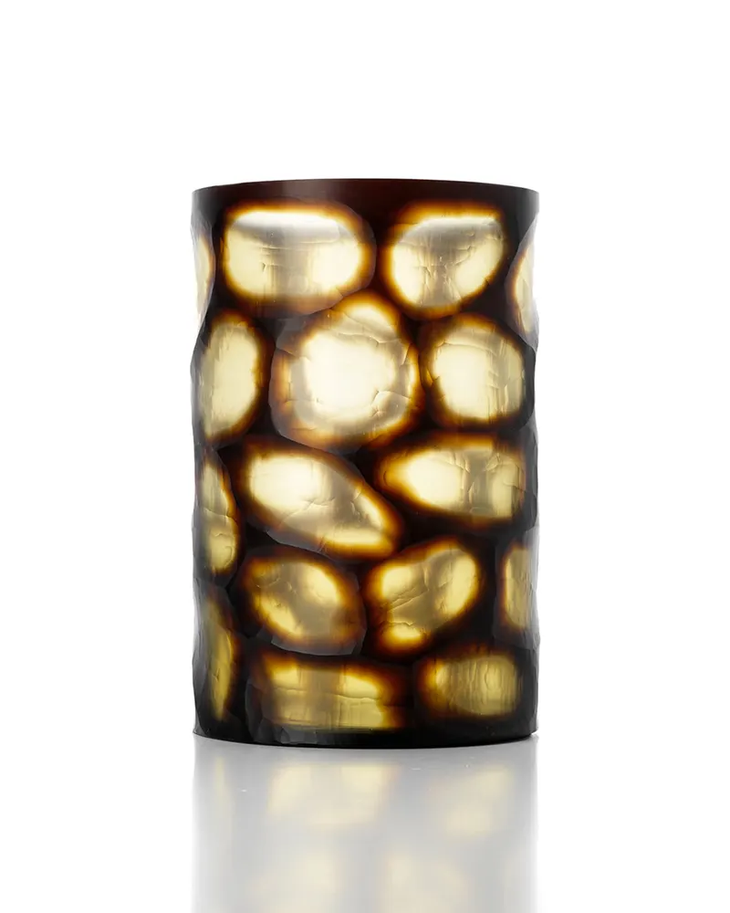 The Vague Dorée Vase aus Glas