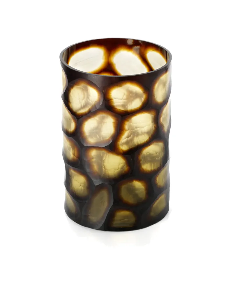 The Vague Dorée Vase aus Glas von Bazar Bizar, Größe XL, Honig, Ansicht 2
