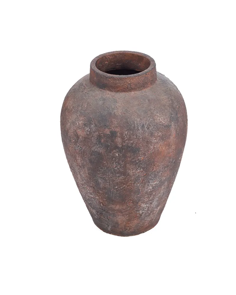 The Volcanic Vase, Vase aus Terrakotta von Bazar Bizar, Größe XXL, Burgunderrot, Ansicht 3