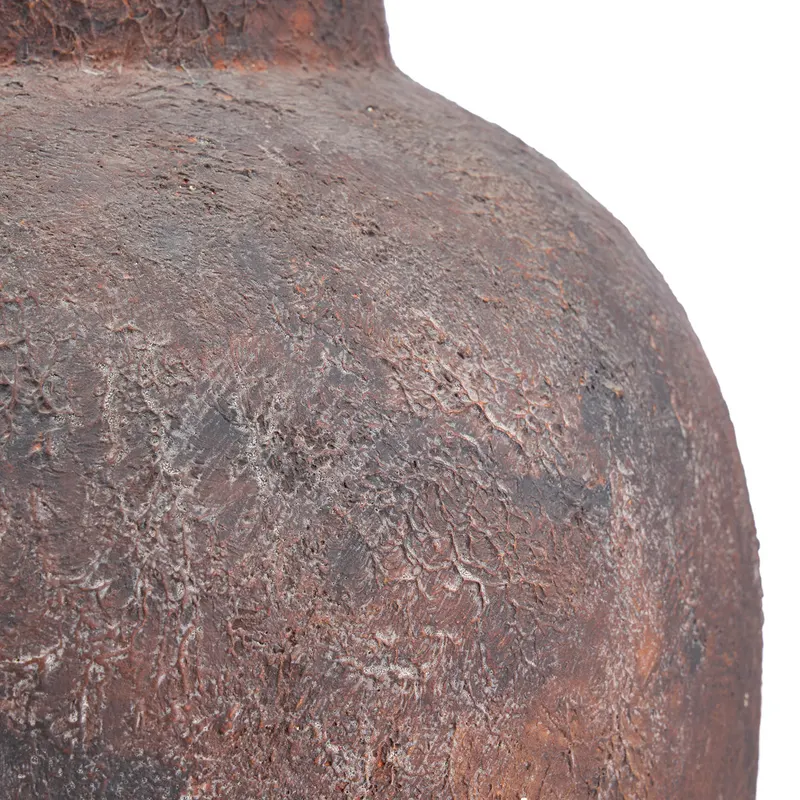 The Volcanic Vase, Vase aus Terrakotta von Bazar Bizar, Größe XXL, Burgunderrot, Ansicht 8