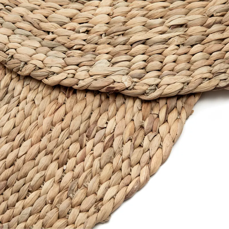 The Water Hyacinth Carpet, runder Teppich aus Wasserhyazinthe von Bazar Bizar, Größe Ø 200 cm, Natur, Ansicht 2