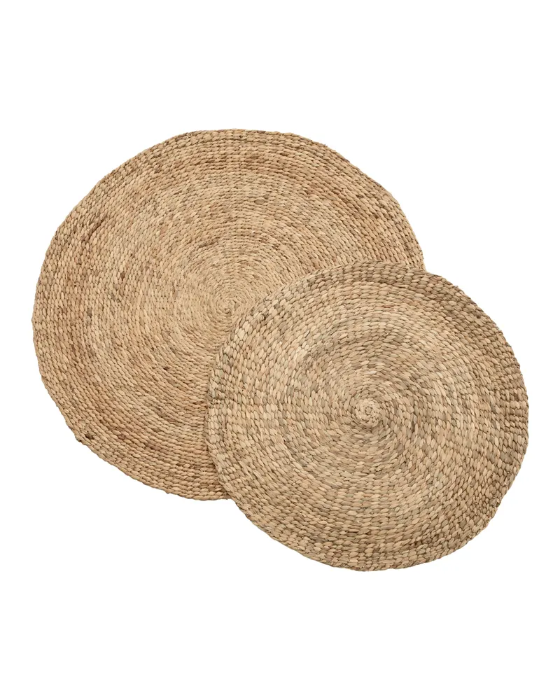 The Water Hyacinth Carpet, runder Teppich aus Wasserhyazinthe von Bazar Bizar, Größe Ø 200 cm, Natur, Ansicht 3
