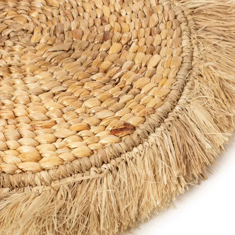The Water Hyacinth Raffia Placemat, Platzset von Bazar Bizar, Größe 45 × 45 × 1 cm, Natur, Ansicht 3