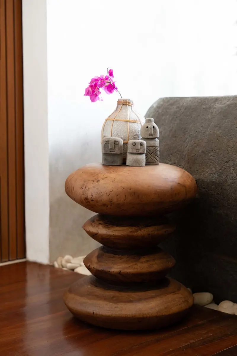 The Whoopy Vase aus Terrakotta und Rattan von Bazar Bizar, Größe S, Beton-Natur, Ansicht 4