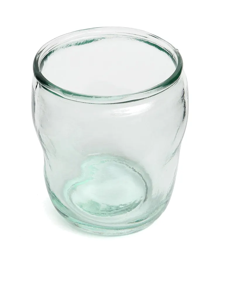 The Yang Glass Trinkglas aus Recyclingglas von Bazar Bizar, Größe 9 × 9 × 11 cm, Blau, Ansicht 5