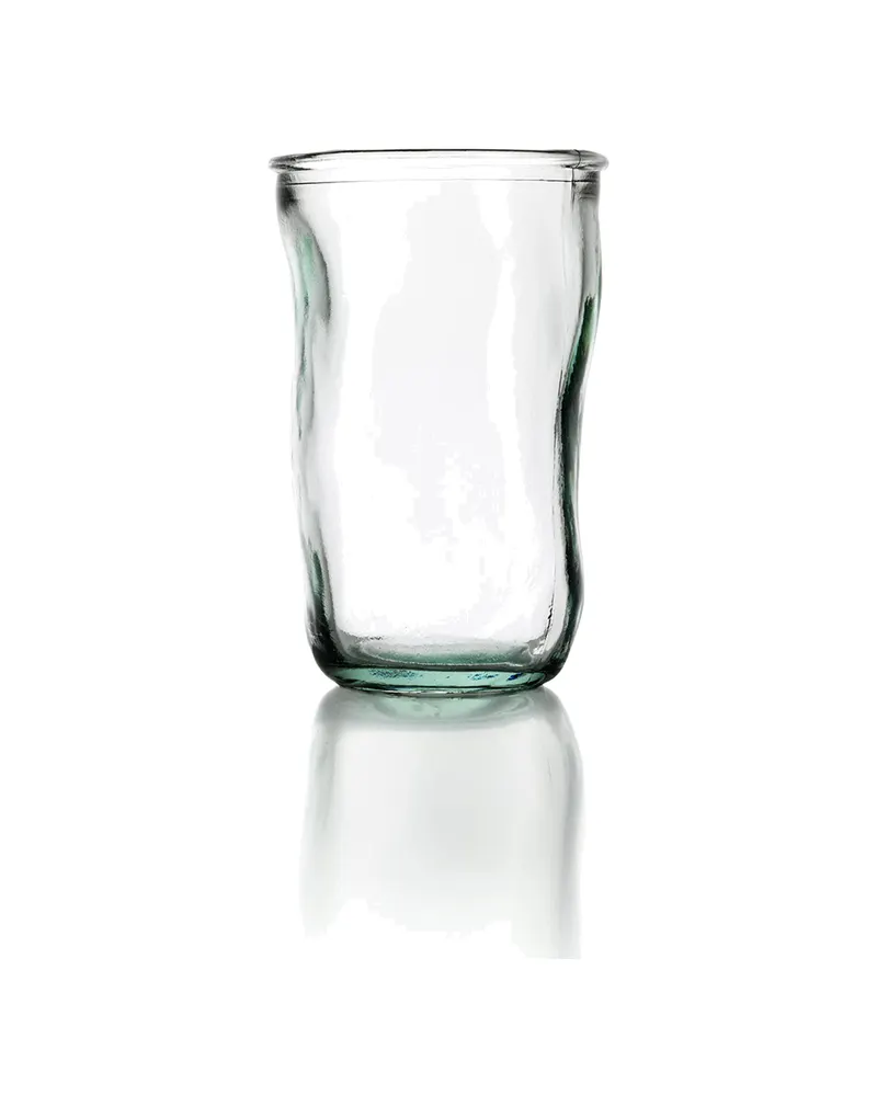 The Yin Glass Trinkglas aus Recyclingglas, Blau