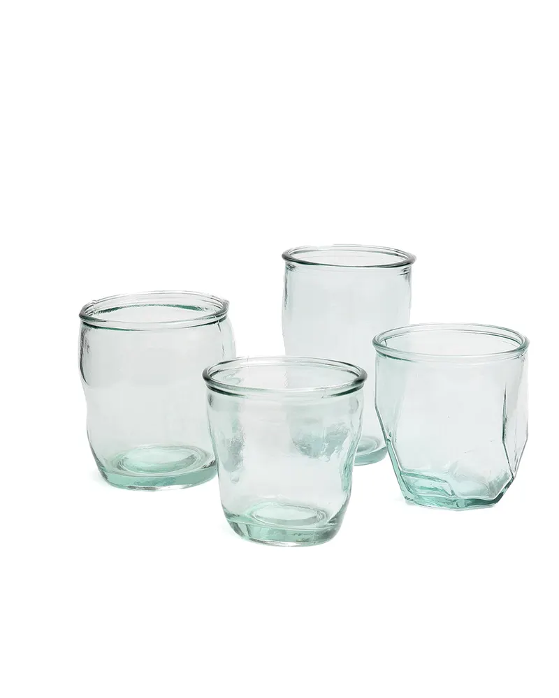 The Yin Glass Trinkglas aus Recyclingglas von Bazar Bizar, Größe 8 × 8 × 13 cm, Blau, Ansicht 3