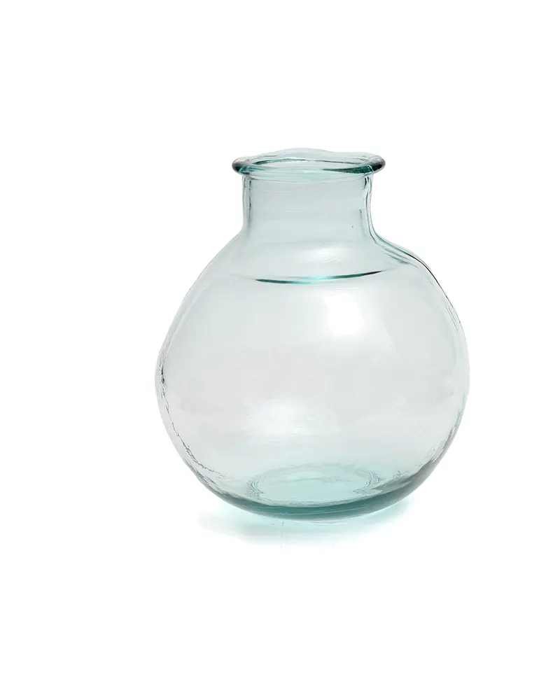 The Yugang Vase aus Recyclingglas, Beige