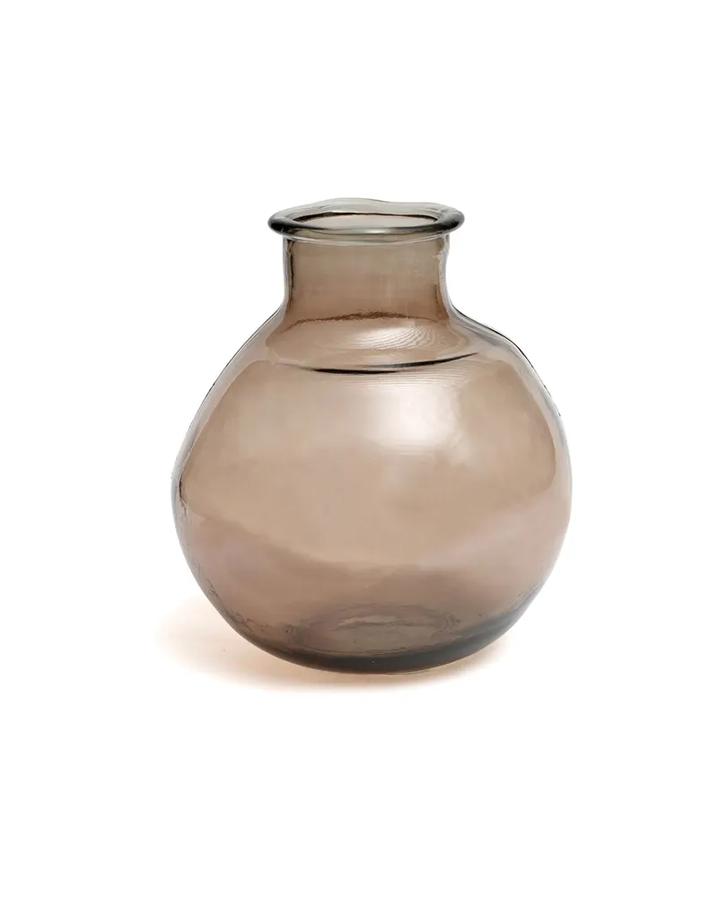 The Yugang Vase aus Recyclingglas, Beige