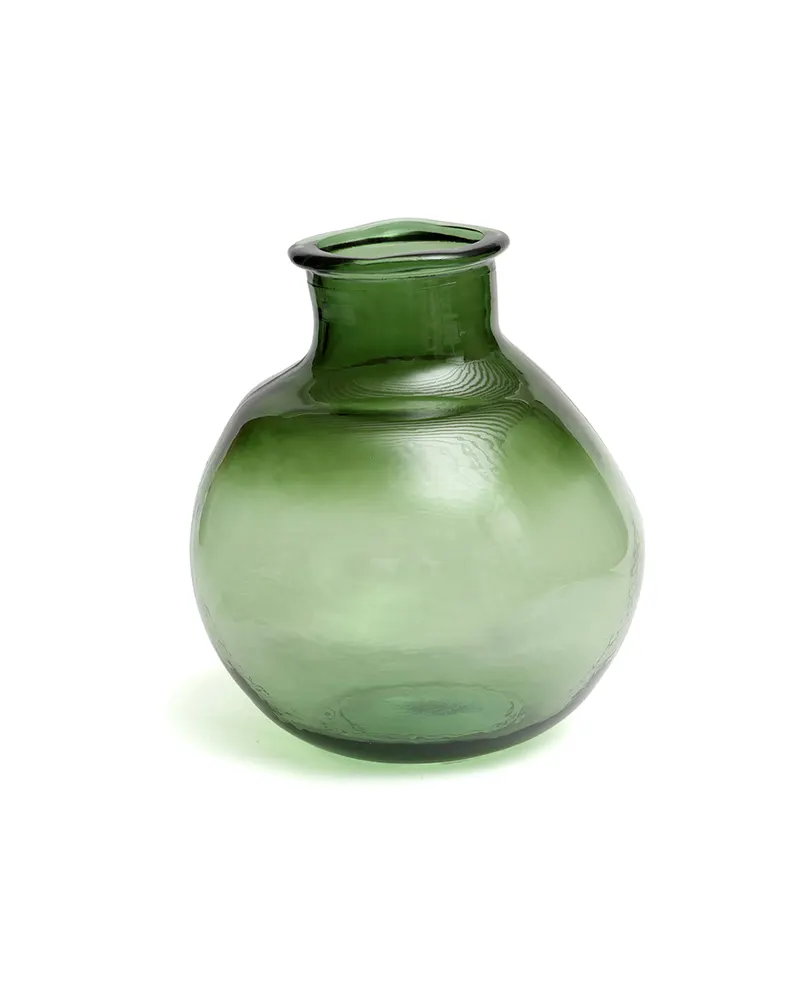 The Yugang Vase aus Recyclingglas von Bazar Bizar, Größe 25 × 25 × 31 cm, Grün, Ansicht 1