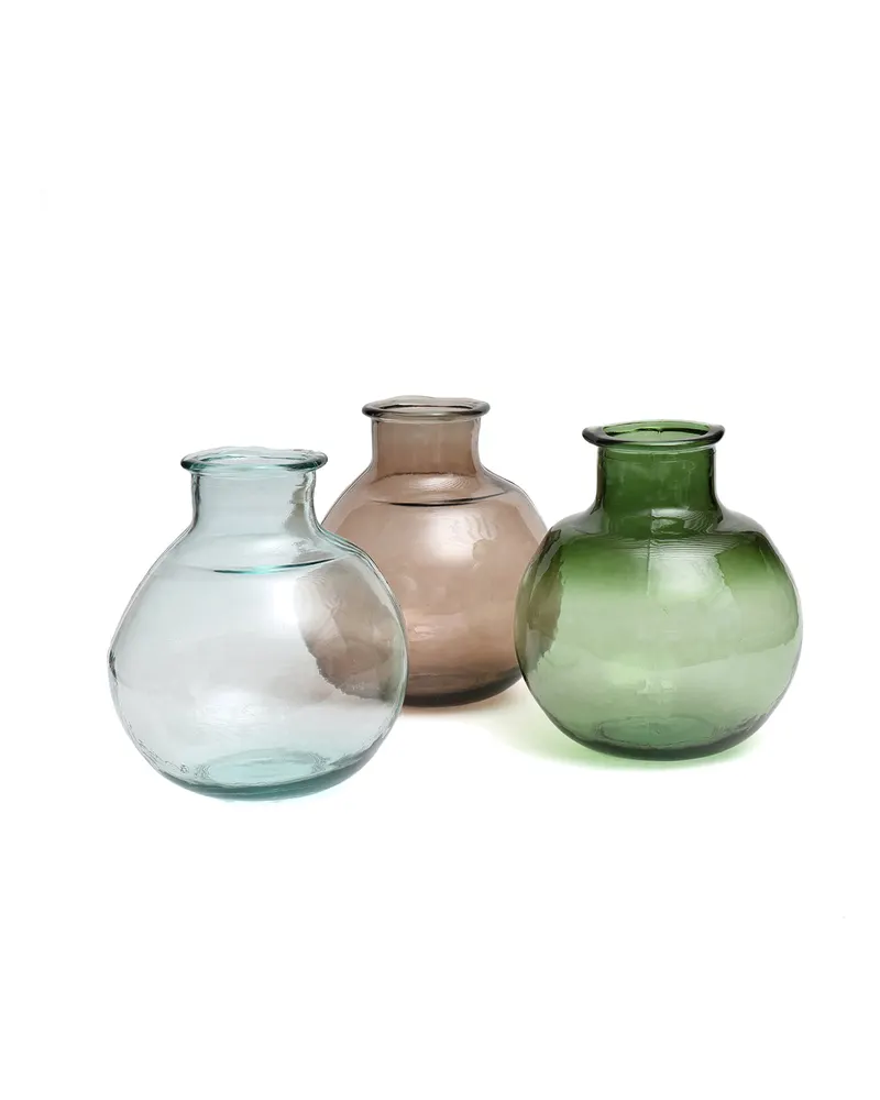 The Yugang Vase aus Recyclingglas von Bazar Bizar, Größe 25 × 25 × 31 cm, Grün, Ansicht 3