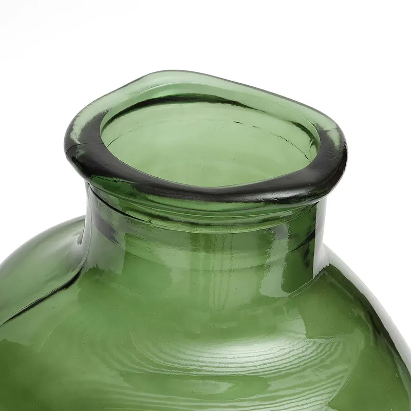 The Yugang Vase aus Recyclingglas von Bazar Bizar, Größe 25 × 25 × 31 cm, Grün, Ansicht 4