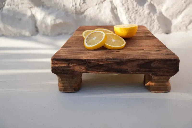 The Yummy Tray Serviertablett aus Teakholz von Bazar Bizar, Größe 20 × 30 × 10 cm, Natur, Ansicht 4