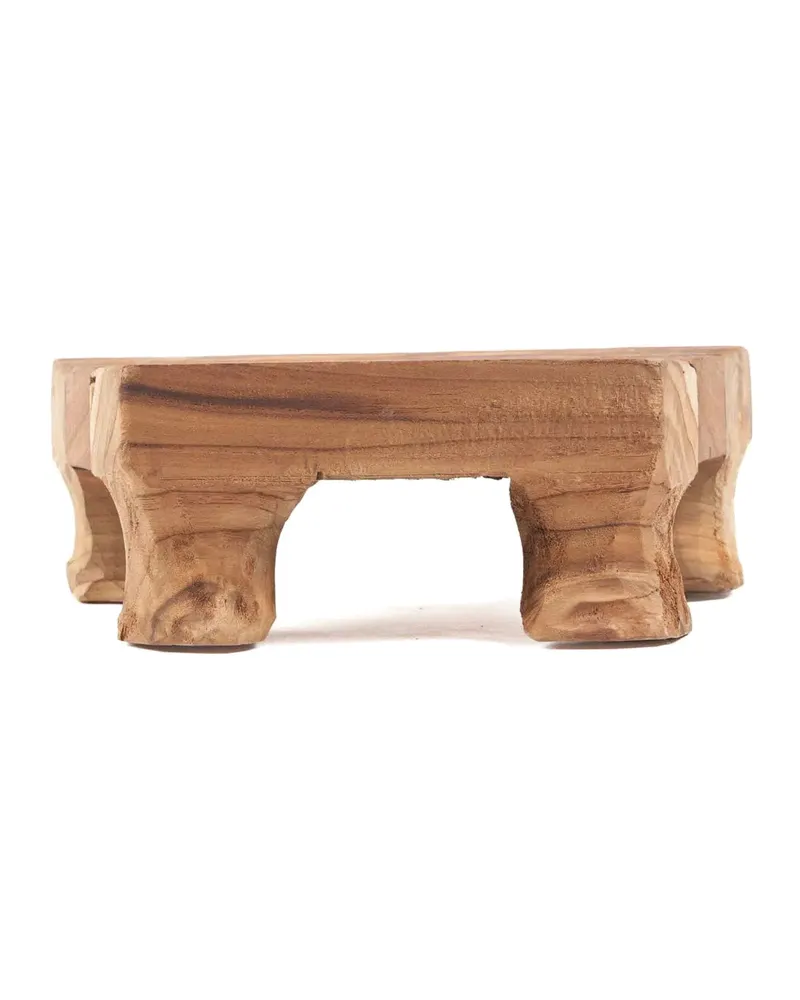 The Yummy Tray Serviertablett aus Teakholz von Bazar Bizar, Größe 20 × 30 × 10 cm, Natur, Ansicht 7