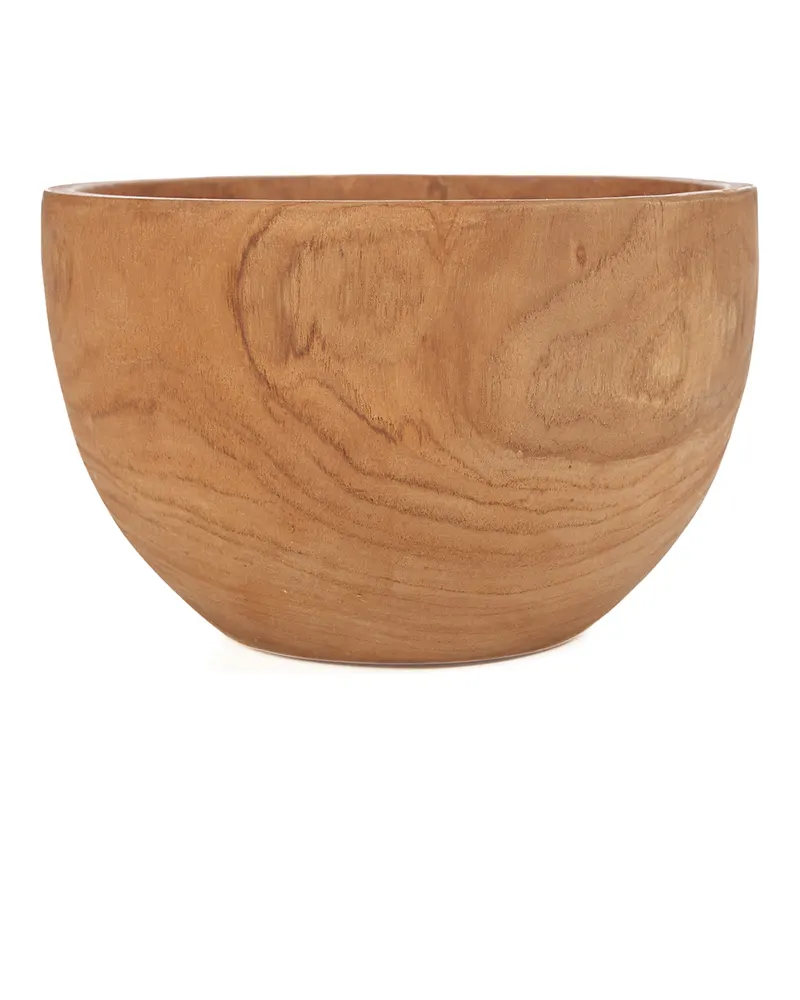 The Zen Bowl Teakholzschale in Natur von Bazar Bizar, Größe 25 × 25 × 15 cm, Ansicht 1