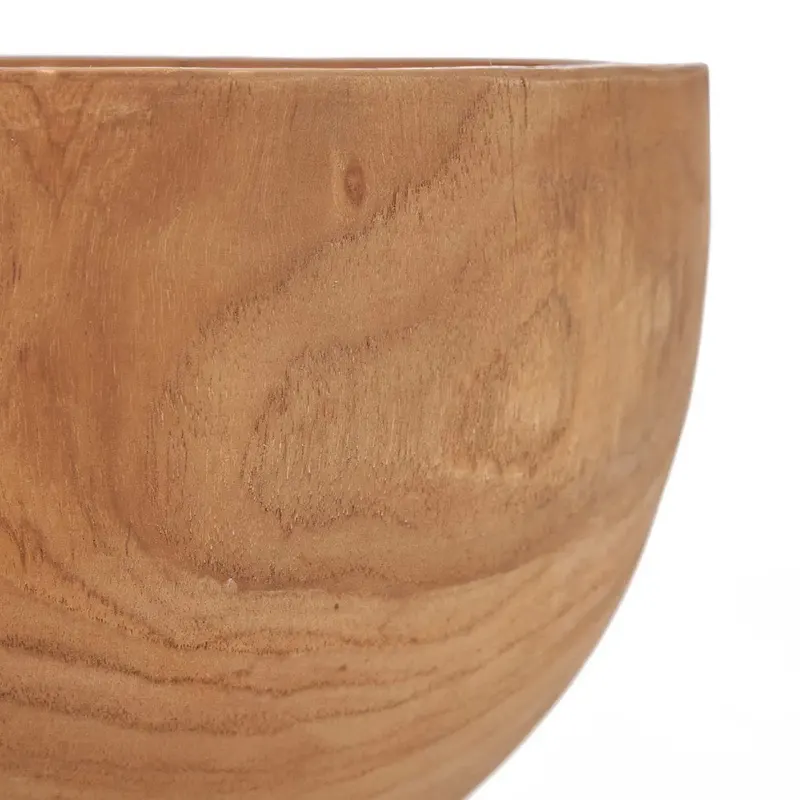 The Zen Bowl Teakholzschale in Natur von Bazar Bizar, Größe 25 × 25 × 15 cm, Ansicht 2