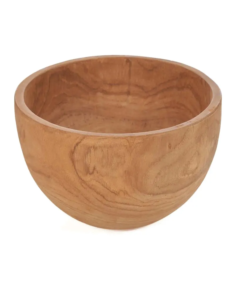 The Zen Bowl Teakholzschale in Natur von Bazar Bizar, Größe 25 × 25 × 15 cm, Ansicht 4