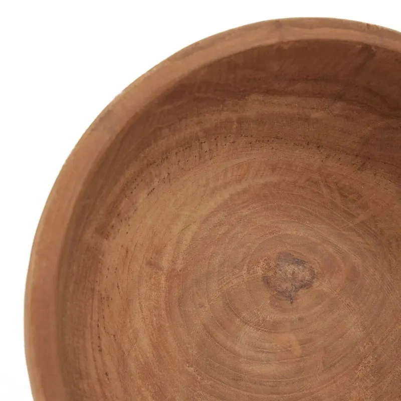 The Zen Bowl Teakholzschale in Natur von Bazar Bizar, Größe 25 × 25 × 15 cm, Ansicht 5