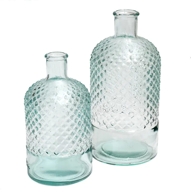 The Zuanshí Bottle, Getränkeflasche aus Recyclingglas von Bazar Bizar, Größe M, Blau, Ansicht 5