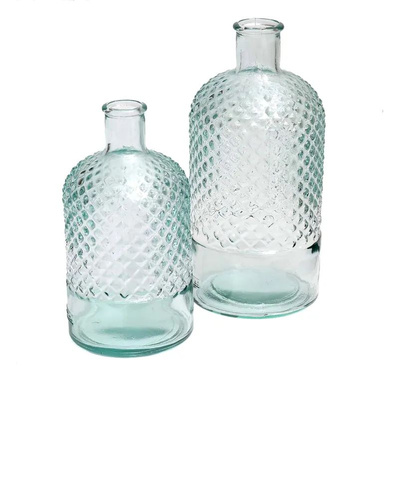 The Zuanshí Bottle, Getränkeflasche aus Recyclingglas von Bazar Bizar, Größe S, Blau, Ansicht 5