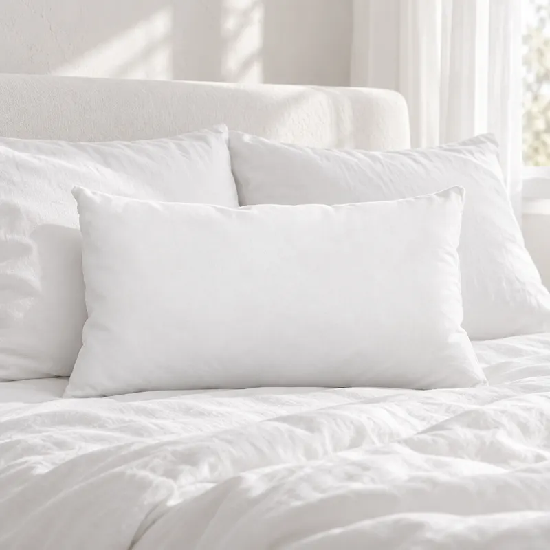 White Inner Cushion Rectangular Innenkissen aus Baumwolle von Bazar Bizar, Größe 30 × 50 cm, Weiß, Ansicht 2