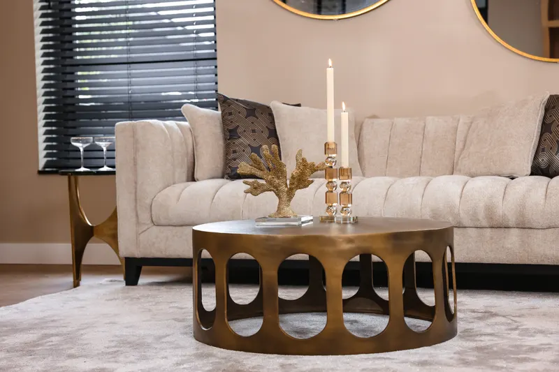 Dekoobjekt Mette, Goldfarben von Richmond Interiors, Wohnbeispiel 9, im Wohnraum