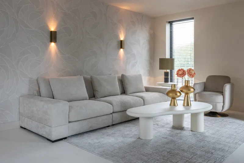 Couchtisch Bloomstone Weiß 160 × 80 cm von Richmond Interiors, Wohnbeispiel 5, im Wohnraum