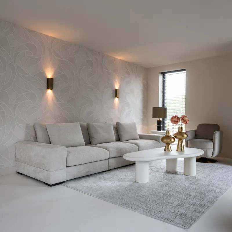 Couchtisch Bloomstone Weiß 160 × 80 cm von Richmond Interiors, Wohnbeispiel 6, im Wohnraum