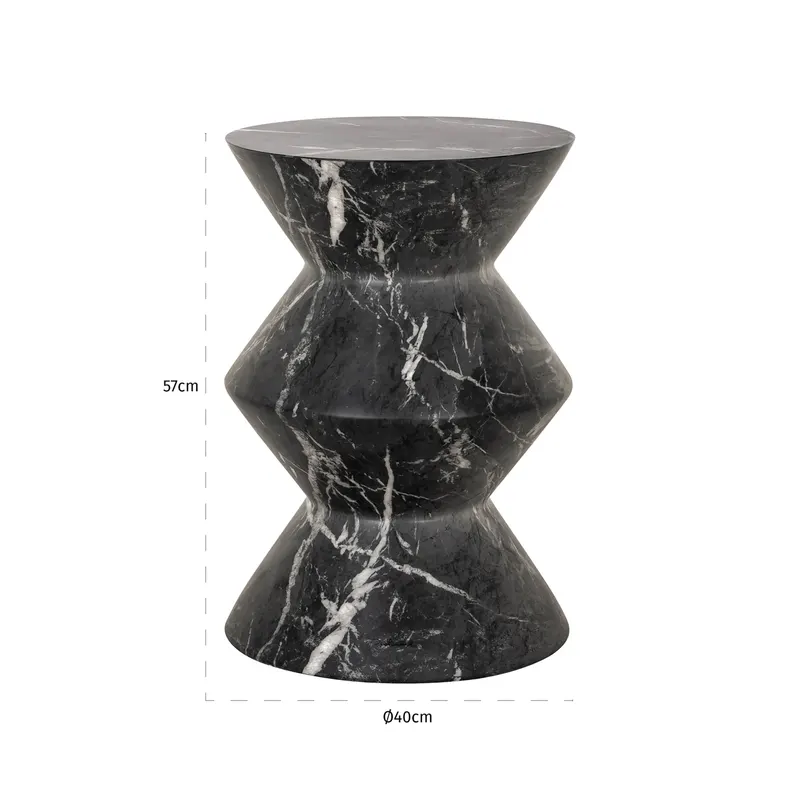 Beistelltisch Bosco, Schwarz von Richmond Interiors, Maßzeichnung 4