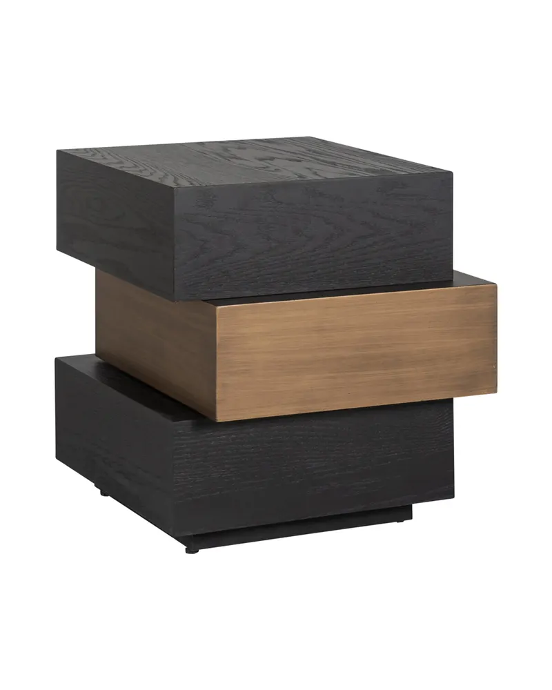 Beistelltisch Cambon, Dunkles Kaffeebraun, 57,5 × 52,5 cm von Richmond Interiors, Produktansicht 2
