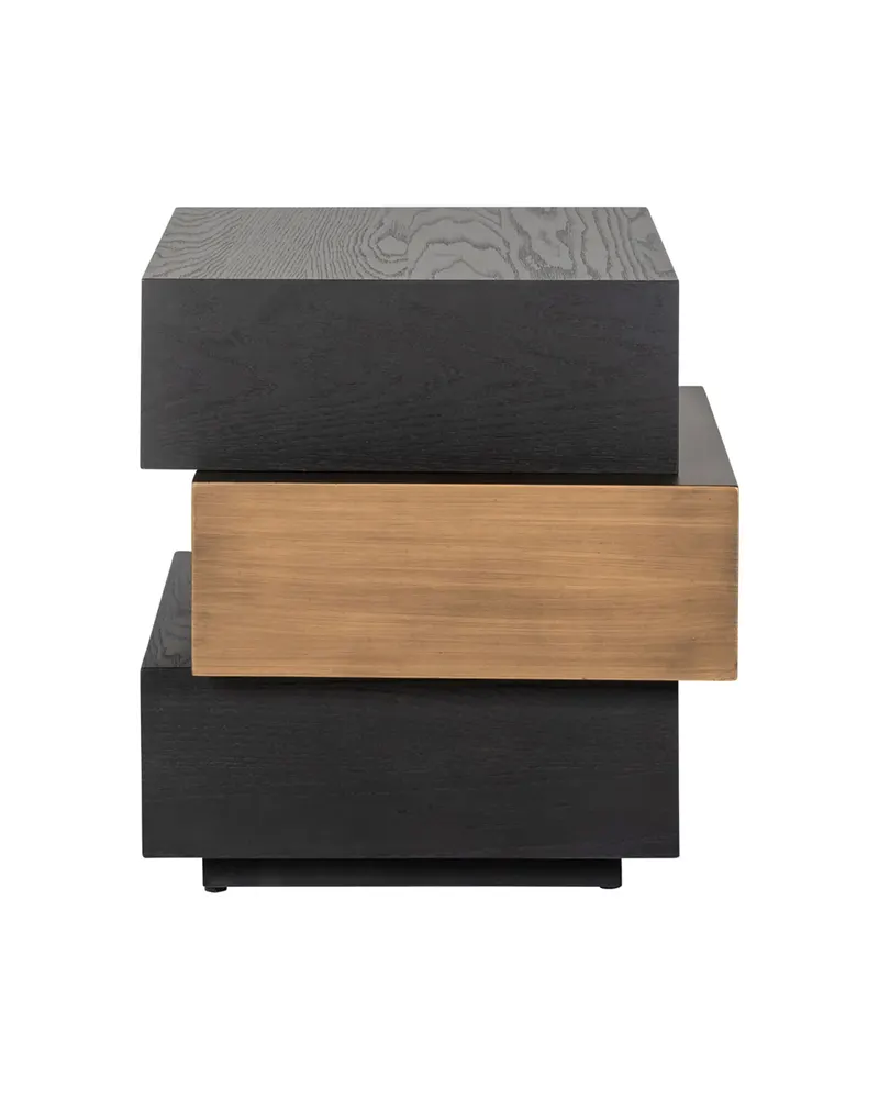 Beistelltisch Cambon, Dunkles Kaffeebraun, 57,5 × 52,5 cm von Richmond Interiors, Produktansicht 3