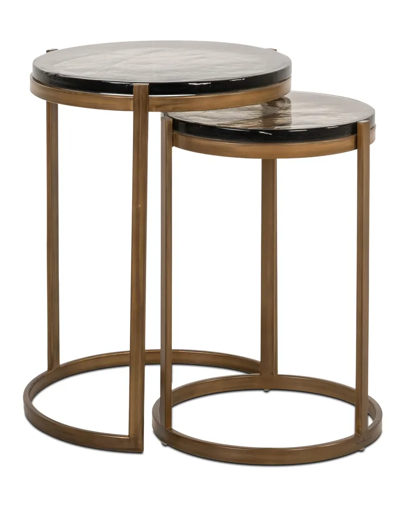 Beistelltisch Cleo, Goldfarben, 2er-Set von Richmond Interiors