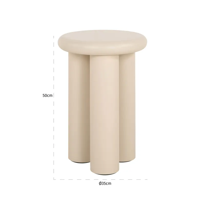 Beistelltisch Elbaz, Beige, 35Ø cm von Richmond Interiors, Maßzeichnung 2