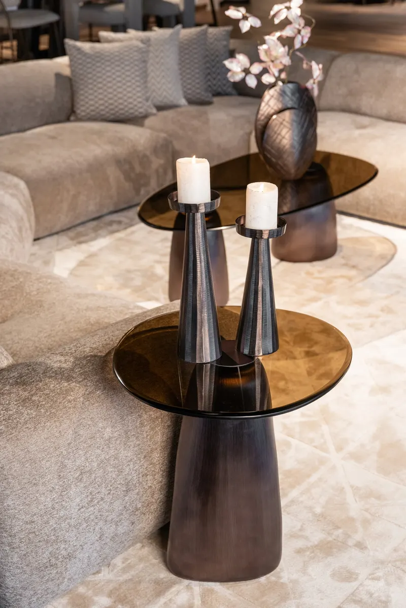 Couchtisch Hayden, bronzefarben, 128 × 69 cm von Richmond Interiors, Wohnbeispiel 6, im Wohnraum