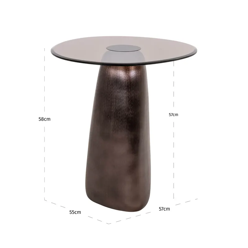 Beistelltisch Hayden, Bronzefarben von Richmond Interiors, Maßzeichnung 5
