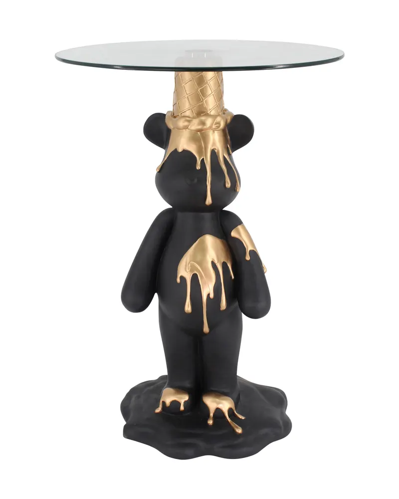 Beistelltisch Ice, Schwarz/Goldfarben von Richmond Interiors