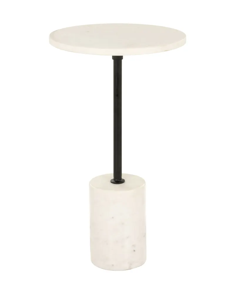 Beistelltisch Misty, Schwarz/Weiß, 30Ø cm von Richmond Interiors