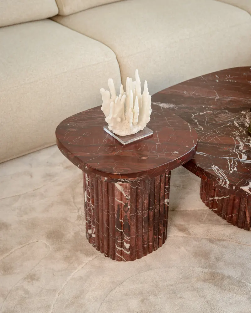 Beistelltisch Orchid, Burgunderrot von Richmond Interiors, Wohnbeispiel 7, im Wohnraum