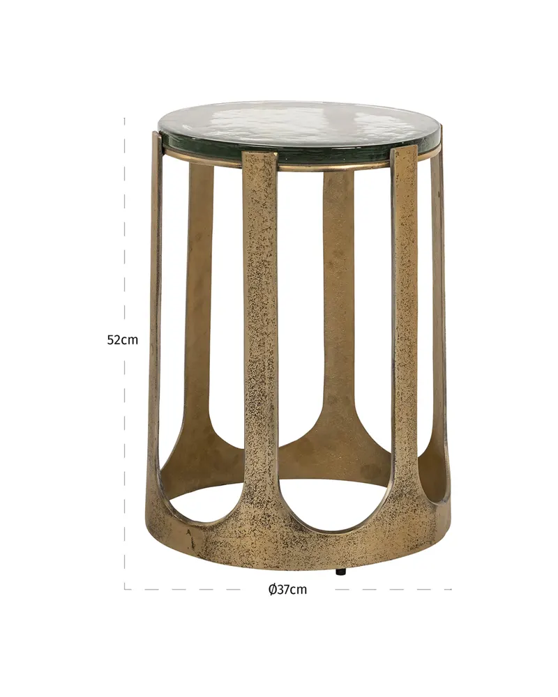 Beistelltisch Rixo, Goldfarben von Richmond Interiors, Produktansicht 5