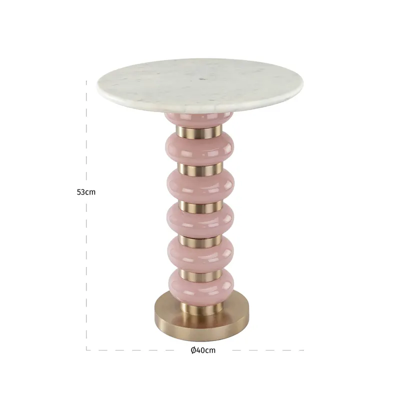Beistelltisch Villeray, rosa von Richmond Interiors, Maßzeichnung 5