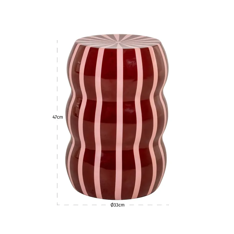 Beistelltisch Yalou, Rot von Richmond Interiors, Maßzeichnung 4