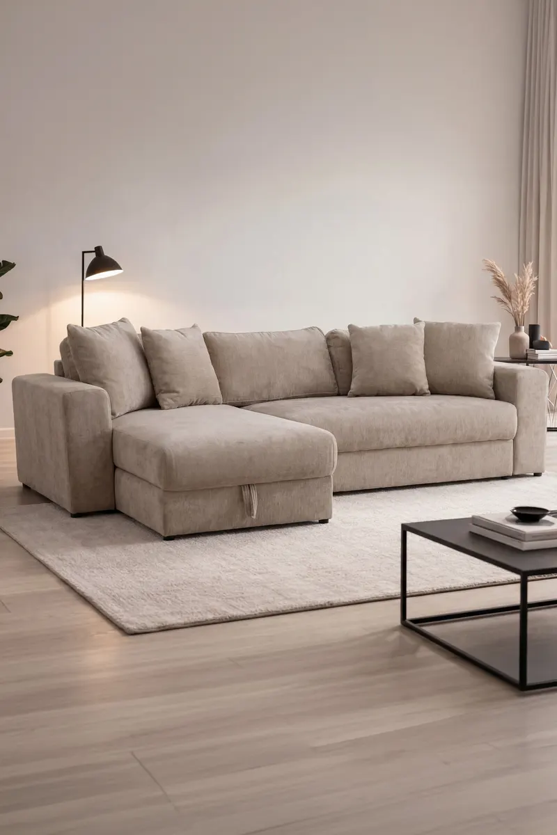 Bellman Ecksofa mit Schlaffunktion, im Wohnraum, Ansicht 1