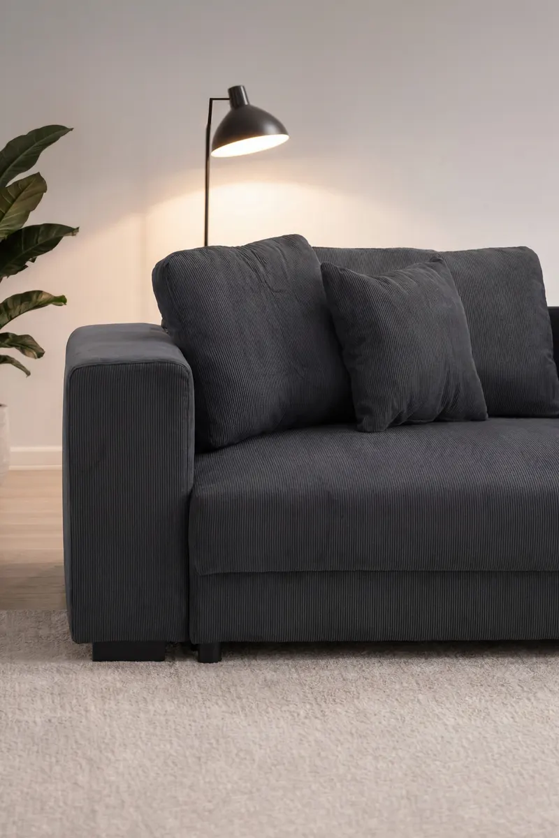 Bellman Sofa mit Schlaffunktion in Cord, im Wohnraum, Ansicht 3