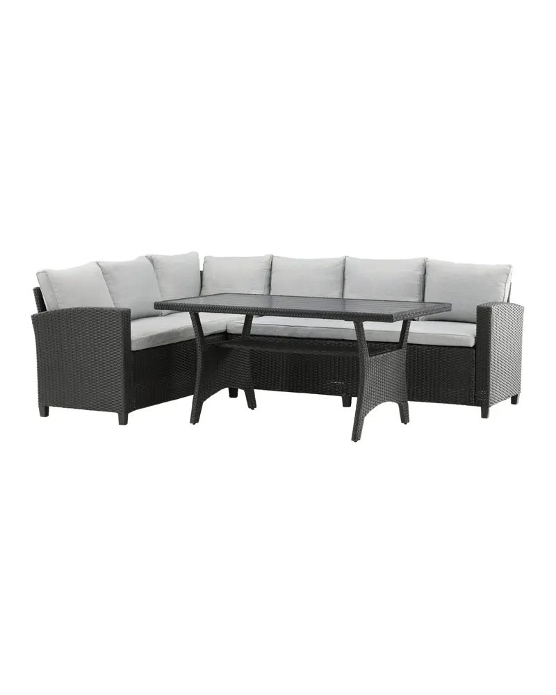 Bentwood Gartenlounge mit Ecksofa und Tisch aus Kunstholz