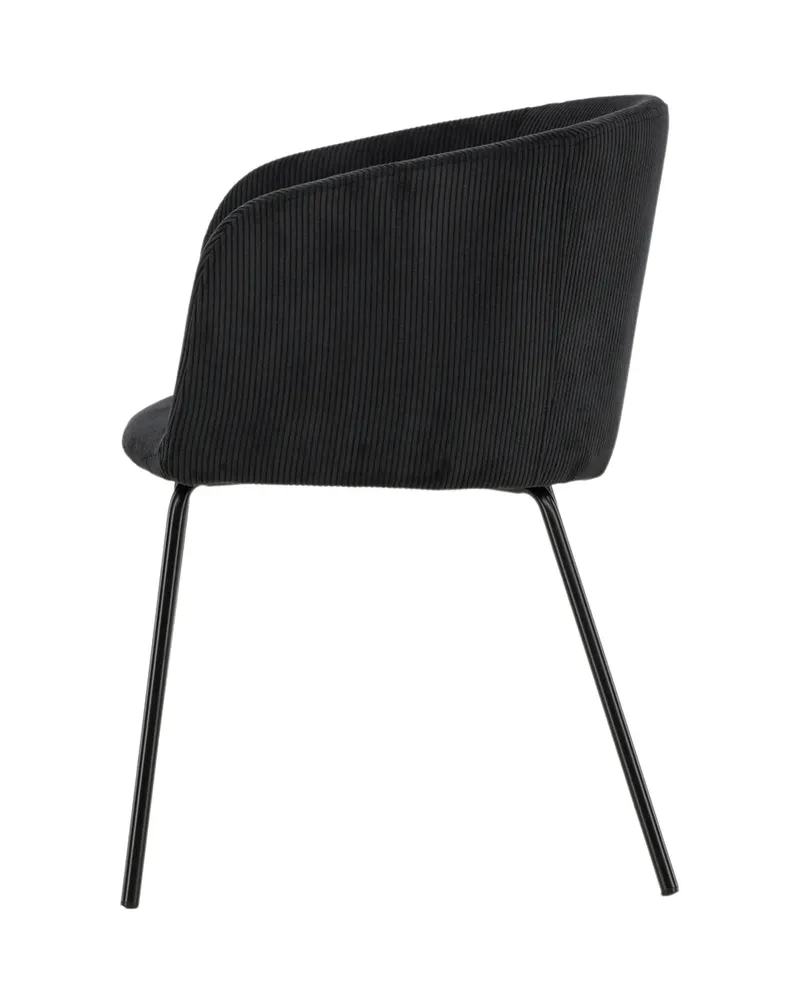 Berit Esszimmerstuhl mit Stoffbezug in Schwarz, Polyester-Cord, Ansicht 9