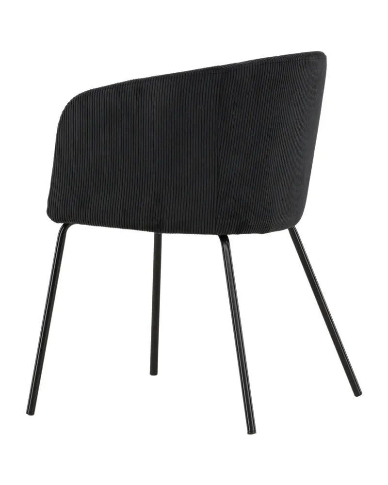 Berit Esszimmerstuhl mit Stoffbezug in Schwarz, Polyester-Cord, Ansicht 10