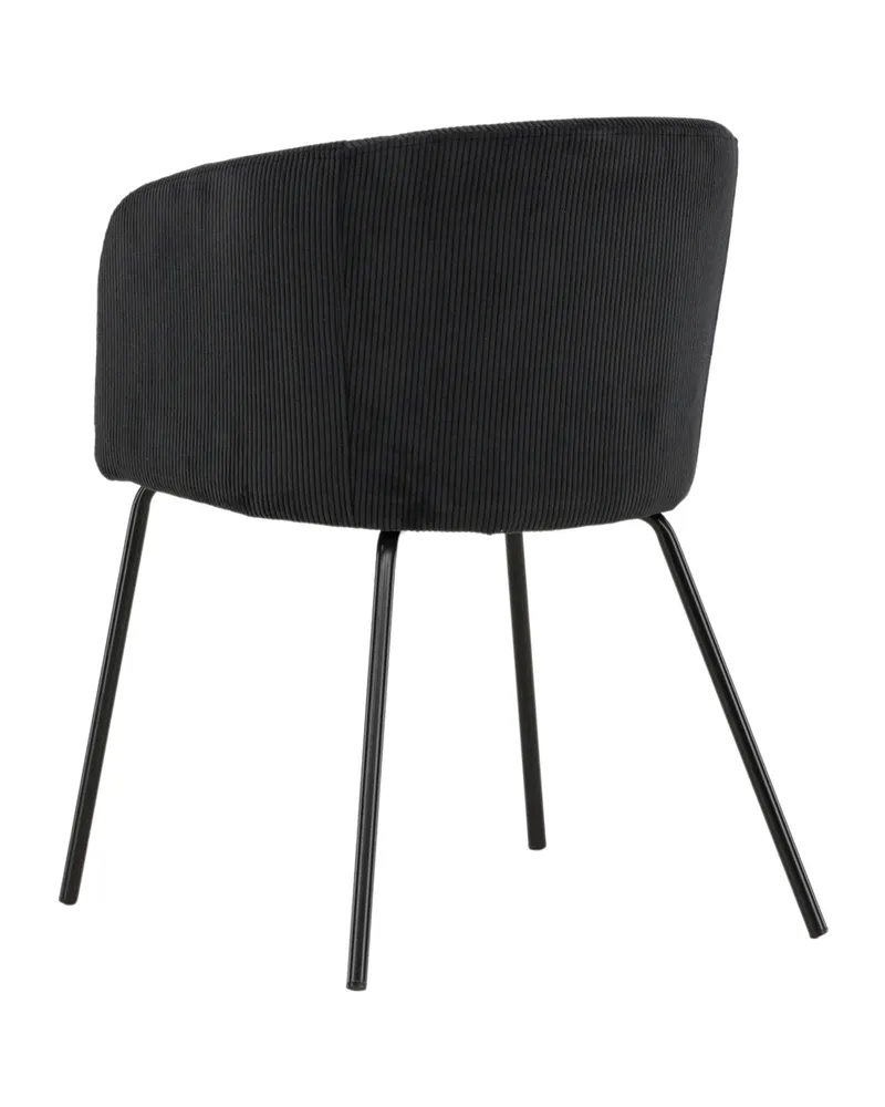 Berit Esszimmerstuhl mit Stoffbezug in Schwarz, Polyester-Cord, Ansicht 11