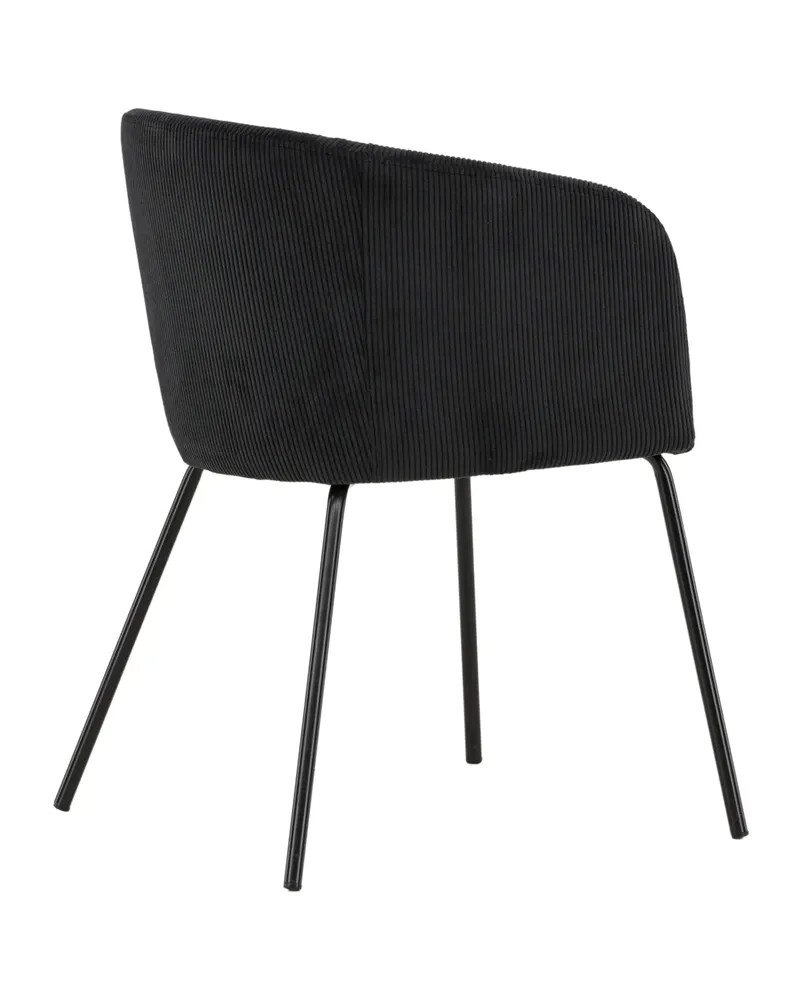 Berit Esszimmerstuhl mit Stoffbezug in Schwarz, Polyester-Cord, Ansicht 12